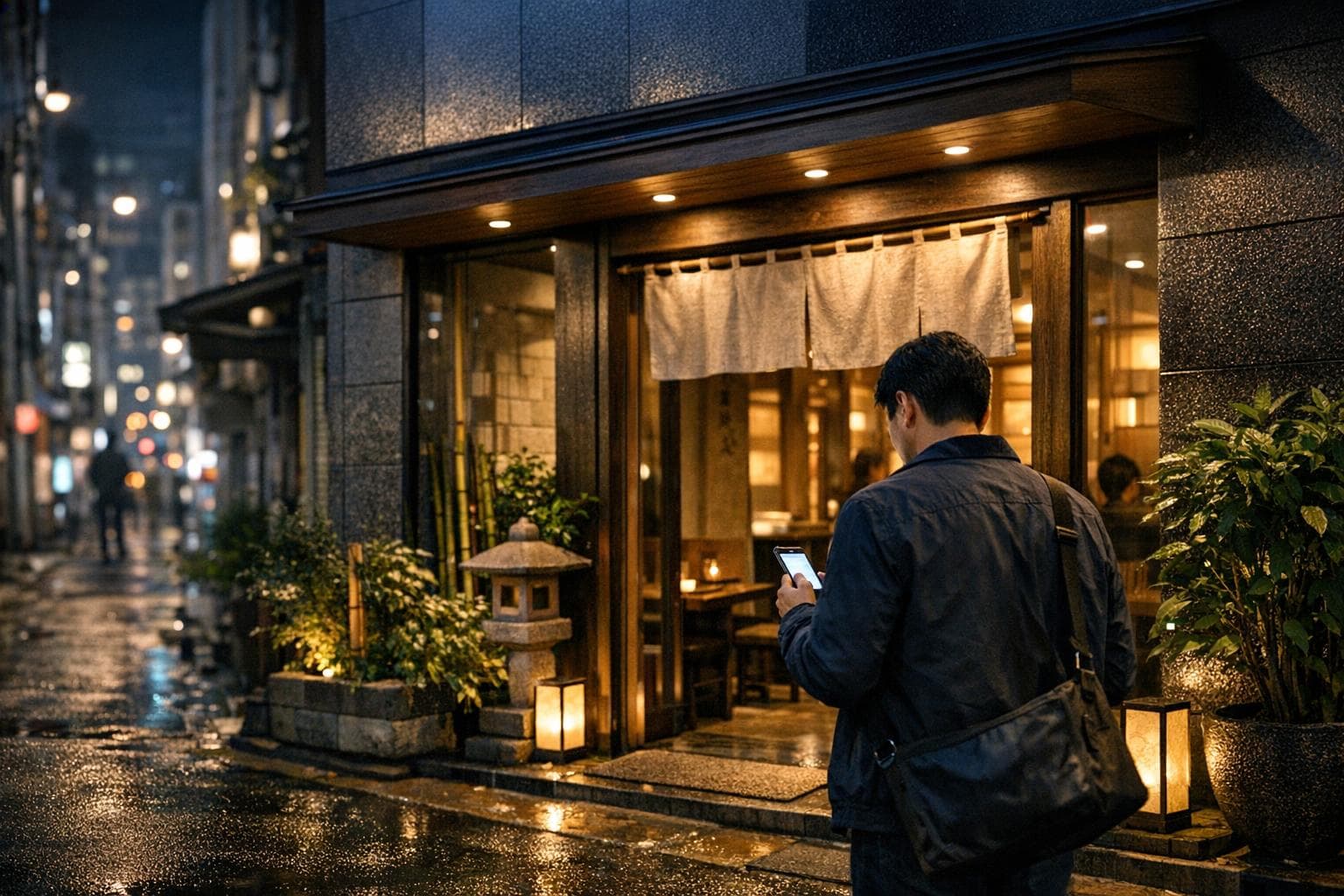 当日にお店へ向かうイメージ